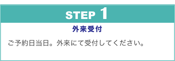 STEP1：外来受付